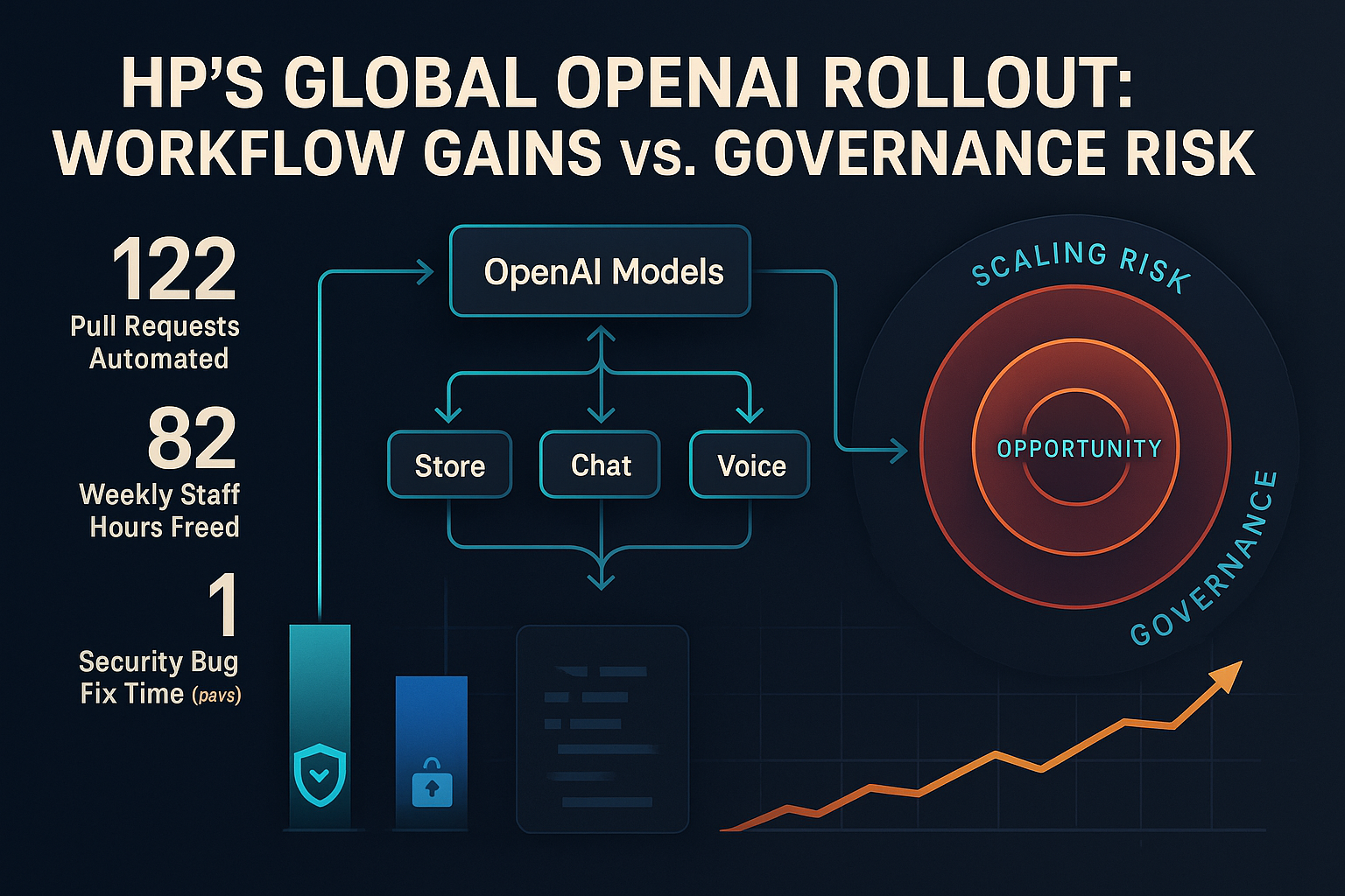 Implementarea globală OpenAI la HP: Eficiența fluxurilor de lucru versus echilibrul riscurilor de guvernanță